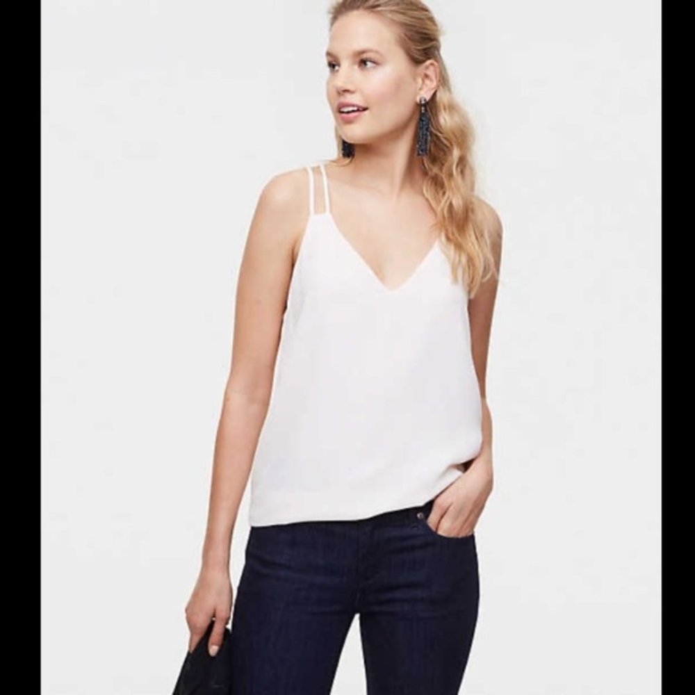 ANN TAYLOR LOFT Criss Cross Strappy Camisole